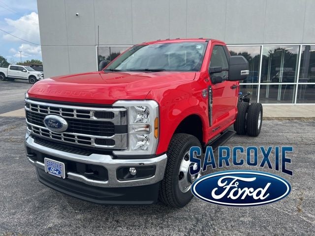 2026 Ford F-350SD XLT DRW in Race Red — front three-quarter view