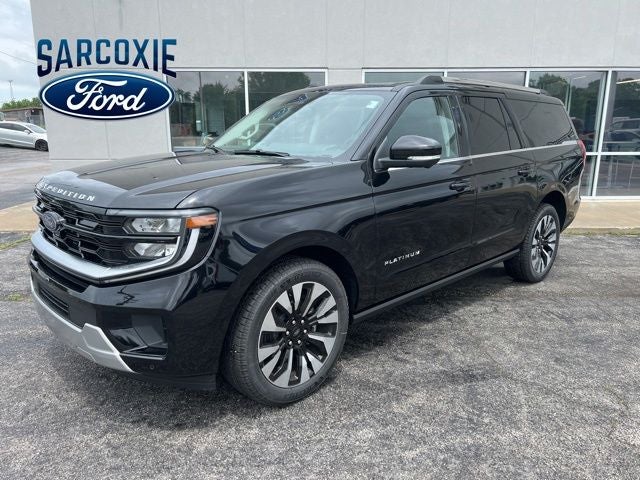2026 Ford Expedition Max Platinum in Agate Black Metallic — front three-quarter view