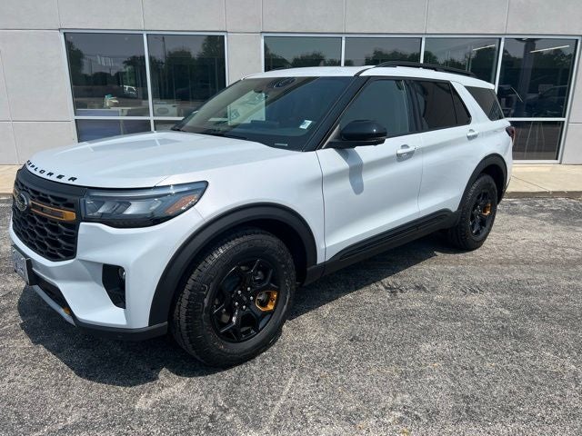 2026 Ford Explorer Tremor in White — front three-quarter view